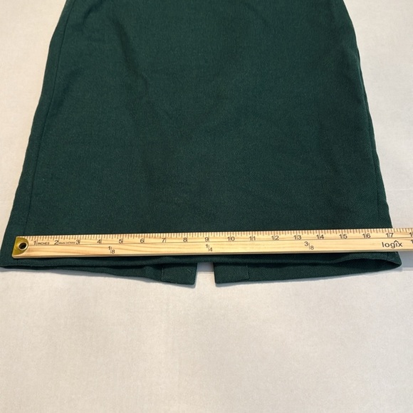 J. Crew Green 2 Pencil® Skirt in Double-Serge Wool Size 6 - Picture 8 of 14